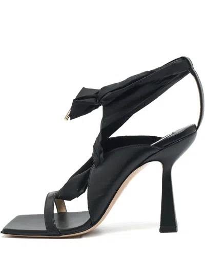 Pre-owned Sarah & Sebastian 115mm Sebastian Leather Sandals