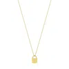 Sarah Chloe Mini Padlock Initial Charm Necklace In Gold Vermeil