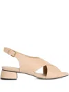 Sarah Chofakian 25mm Baunilha Latte Criss-cross Sandals In Neutral