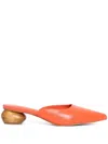 Sarah Chofakian Melaine 40mm Cut-out Sandals In Orange