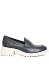 Sarah Chofakian Ully Leather Loafers In Blue