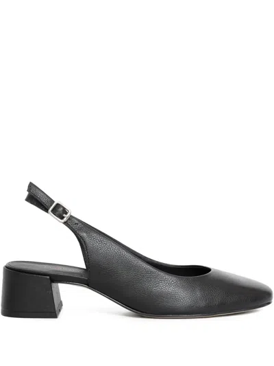 Sarah Chofakian 35mm Slingback Latte Pumps In Black