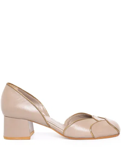 Sarah Chofakian 40mm Estela Pumps In Neutrals