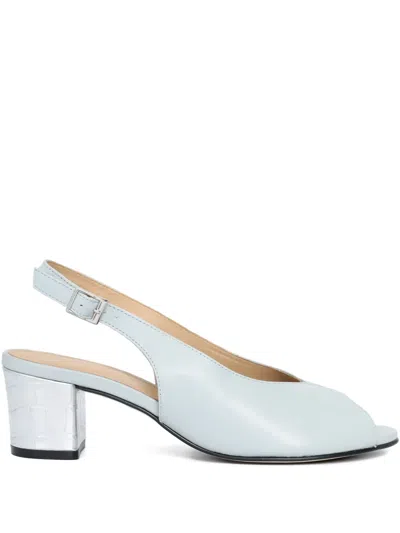 Sarah Chofakian 40mm Flore Pumps In Blue
