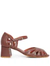 Sarah Chofakian 40mm Marcel Sandals In Brown