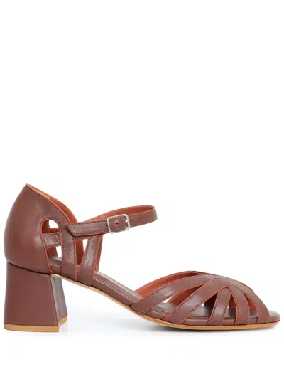 Sarah Chofakian 40mm Marcel Sandals In Brown