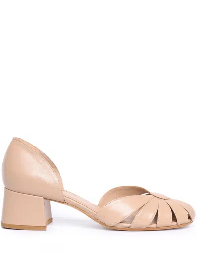 Sarah Chofakian 40mm Marjorie Pumps In Neutrals