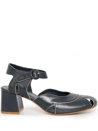 Sarah Chofakian 45mm Bedroom Sandals In Blue