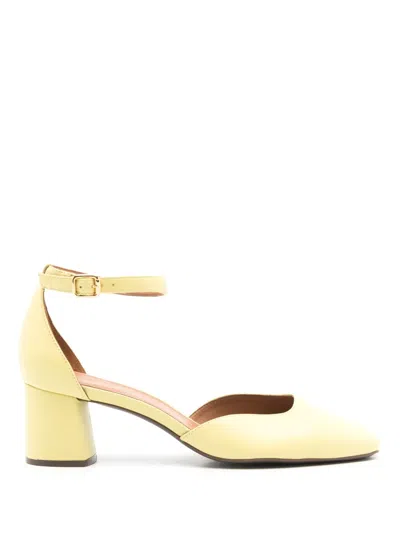 Sarah Chofakian Florence 45mm Leather Sandals In Yellow