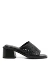Sarah Chofakian Studio 130 45mm Perforated Mules In Black
