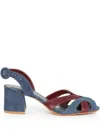Sarah Chofakian 45mm Tapestry Sandals In Blue