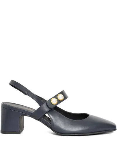 Sarah Chofakian 50mm Andes Pumps In Blue