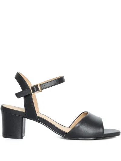 Sarah Chofakian 50mm Capuccino Ankle Strap Sandals In Black