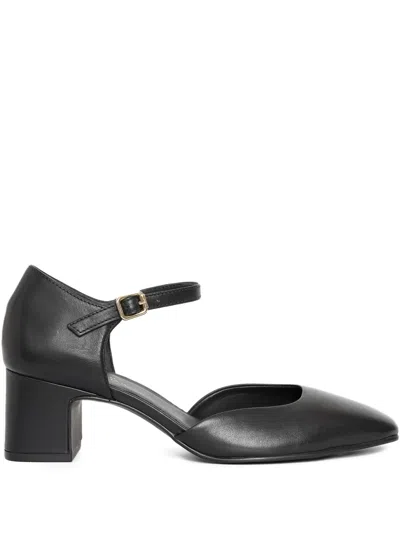 Sarah Chofakian 50mm Fiber Pumps In Black