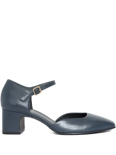 Sarah Chofakian 50mm Fiber Pumps In Blue