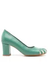 Sarah Chofakian Andy Warhol 55mm Leather Pumps In Green