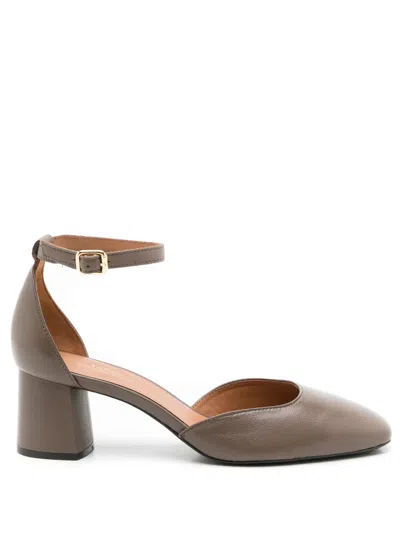 Sarah Chofakian Florence 55mm Ankle-strap Sandals In Brown