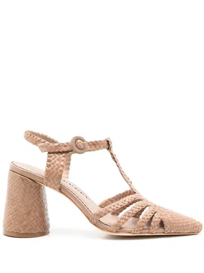 Sarah Chofakian Françoise 55mm Woven Sandals In Neutrals