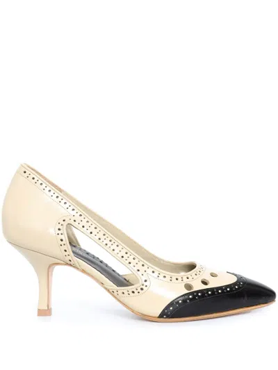 Sarah Chofakian 55mm Hall Pumps In Neutrals