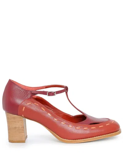 Sarah Chofakian 55mm Leather Pumps In Red
