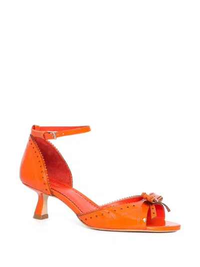 Sarah Chofakian 55mm Macaron Sandals In Orange
