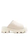 Sarah Chofakian Patty Open-toe Mules In White