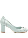 Sarah Chofakian 55mm Swan Pumps In Blue