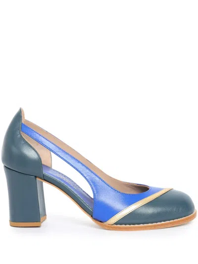 Sarah Chofakian 65mm Clark Pumps In Blue