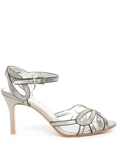 Sarah Chofakian 75mm Iluka Sandals In Silver