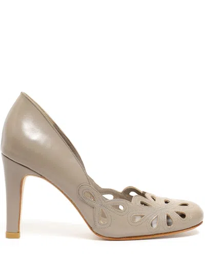 Sarah Chofakian Scarpin Belle Epoque Pumps 75mm In Nude