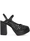 Sarah Chofakian 90mm Frame Pumps In Black