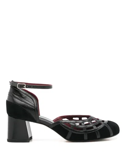 Sarah Chofakian Abbie 40mm Leather Sandals In Black