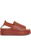 Sarah Chofakian Affogato Platform Sandal In Brown
