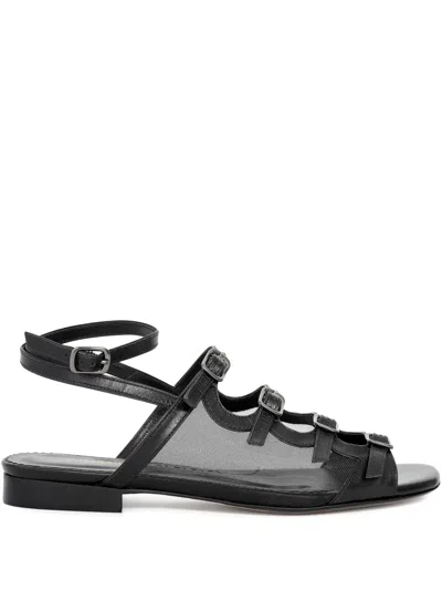 Sarah Chofakian Angelina Buckle Sandals In Multi