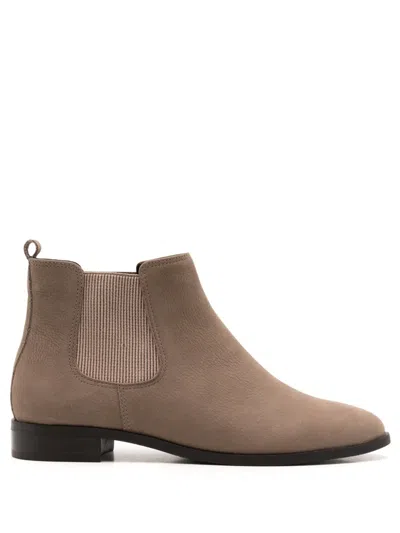 Sarah Chofakian Ankle Leather Boots In Brown