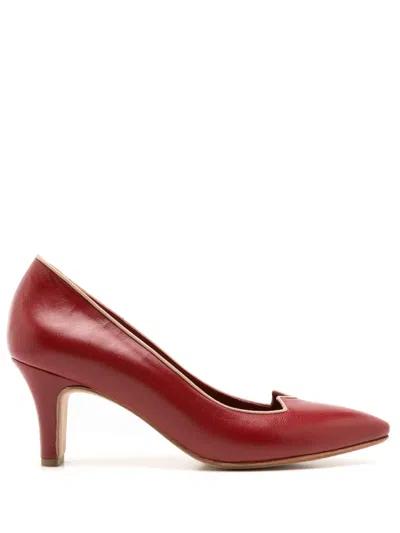 Sarah Chofakian Banoni 55mm Leather Pumps In Red