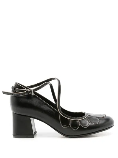 Sarah Chofakian Belis 50mm Buckled Pumps In Black