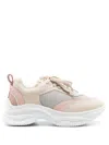 Sarah Chofakian Bell Leather Platform Sneakers In Neutrals