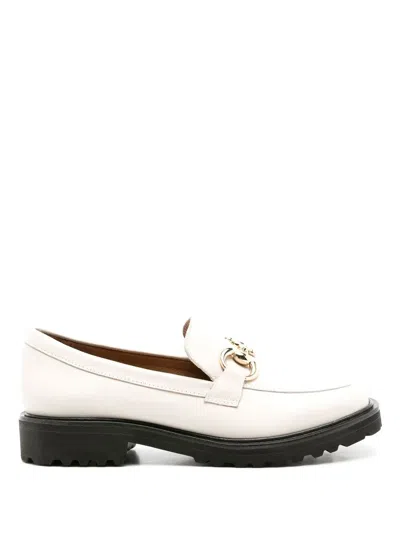 Sarah Chofakian Betsy Leather Loafers In White