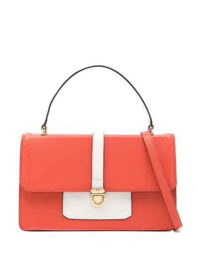 Sarah Chofakian Bianchi Two-tone Crossbody Bag In Orange
