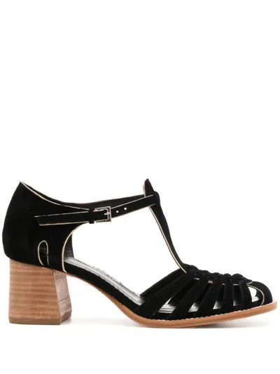 Sarah Chofakian Boheme 40mm Caged Pumps In Black