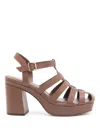 Sarah Chofakian Café De Fleure 70mm Caged Sandals In Brown