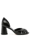 Sarah Chofakian Carrie Peep-toe Shoes In Black