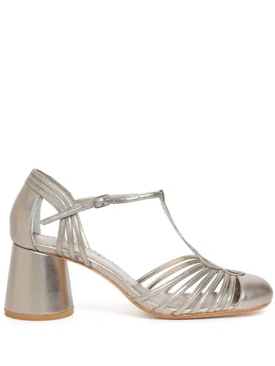 Sarah Chofakian Chamonix 50mm Metallic-effect Sandals In Gold