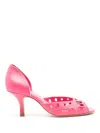 Sarah Chofakian Chanbon 55mm Leather Pumps In Pink