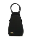 Sarah Chofakian Circular-handle Lunch Bag In Black