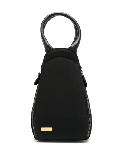 Sarah Chofakian Circular-handle Lunch Bag In Black
