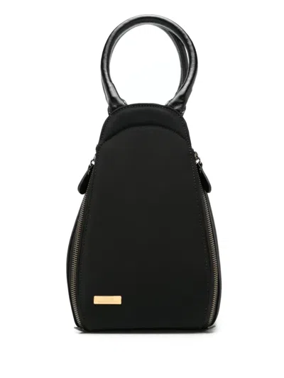 Sarah Chofakian Circular-handle Lunch Bag In Black