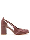 Sarah Chofakian Clark 60mm Leather Pumps In Brown