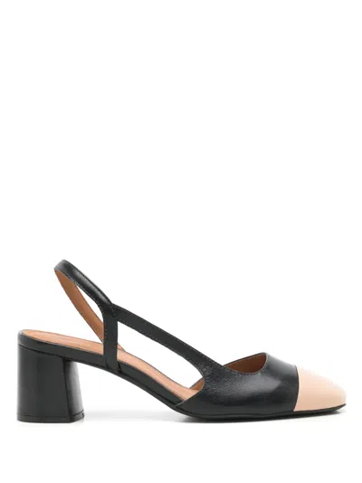 Sarah Chofakian Coucou Duo 45mm Slingback Pumps In Black